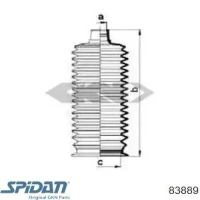 Пыльник рулевой рейки 83889 GKN-Spidan