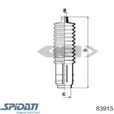 Пыльник рулевого механизма (рейки) правый 83915 GKN-Spidan