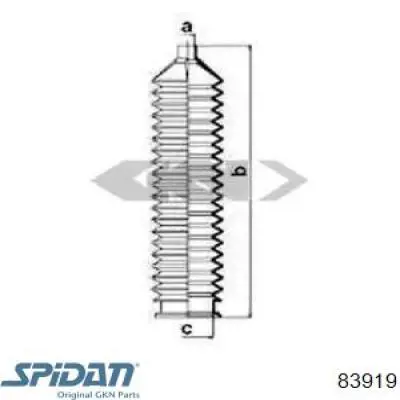 Пыльник рулевого механизма (рейки) правый 83919 GKN-Spidan