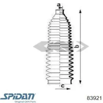 Пыльник рулевой рейки 83921 GKN-Spidan