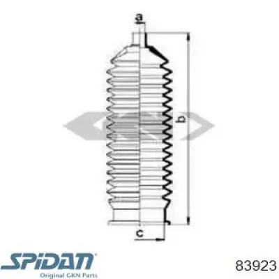 Пыльник рулевой рейки 83923 GKN-Spidan