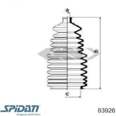 83926 GKN-Spidan Пыльник рулевой тяги