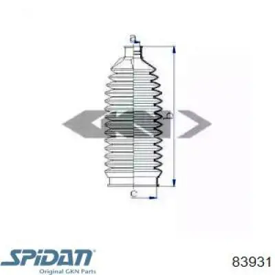 Пыльник рулевой рейки 83931 GKN-Spidan