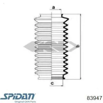 83947 GKN-Spidan Пыльник рулевой тяги