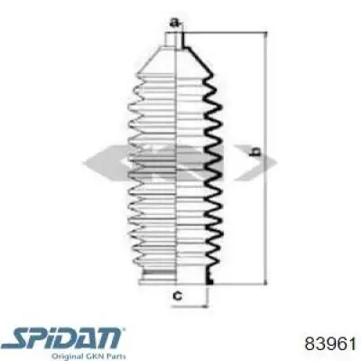 83961 GKN-Spidan Чехол рулевой рейки правый