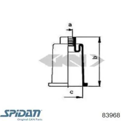 83968 GKN-Spidan пыльник рулевого механизма (рейки правый)