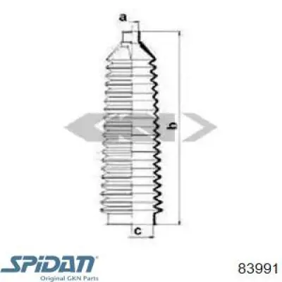 Пыльник рулевой рейки 83991 GKN-Spidan