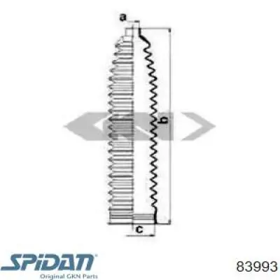 Bota de proteção do mecanismo de direção (de cremalheira) GKN-Spidan 83993 preço, a partir de 13,14 USD