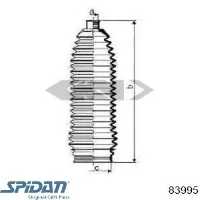 Пыльник рулевой рейки 83995 GKN-Spidan