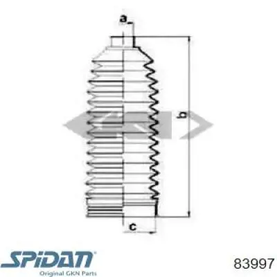 Пыльник рулевой рейки 83997 GKN-Spidan