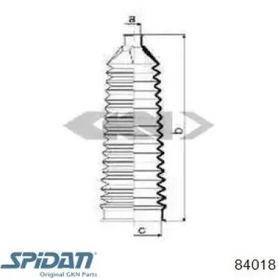 Пыльник рулевого механизма (рейки) левый 84018 GKN-Spidan