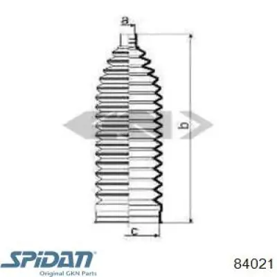 Пыльник рулевой рейки 84021 GKN-Spidan