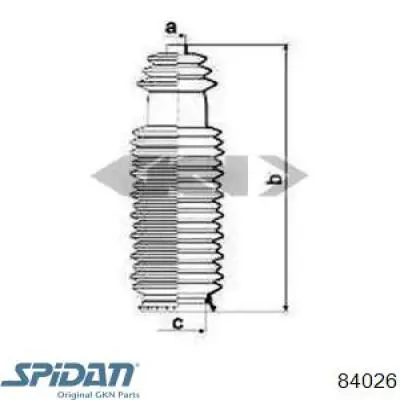 Пыльник рулевой рейки 84026 GKN-Spidan