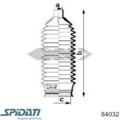 Пыльник рулевой рейки 84032 GKN-Spidan