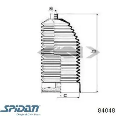 84048 GKN-Spidan пыльник рулевого механизма (рейки левый)