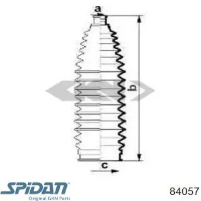 84057 GKN-Spidan пыльник рулевого механизма (рейки левый)