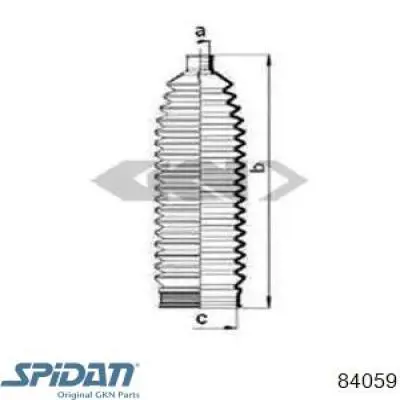 Пыльник рулевой рейки 84059 GKN-Spidan