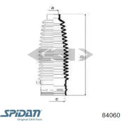 Пыльник рулевого механизма (рейки) правый 84060 GKN-Spidan