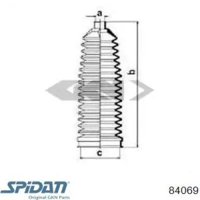 84069 GKN-Spidan Пыльник рулевой тяги