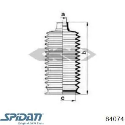 Пыльник рулевой рейки 84074 GKN-Spidan