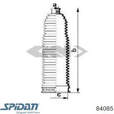 84085 GKN-Spidan пыльник рулевого механизма (рейки правый)