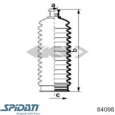 Пыльник рулевой рейки 84098 GKN-Spidan