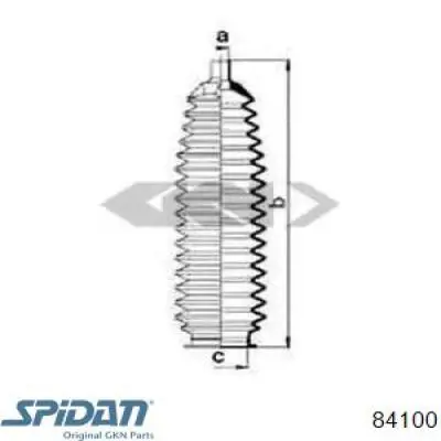 Пыльник рулевой рейки 84100 GKN-Spidan