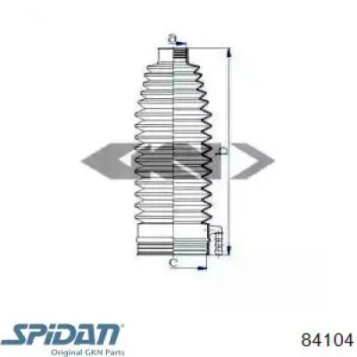 Пыльник рулевой рейки 84104 GKN-Spidan