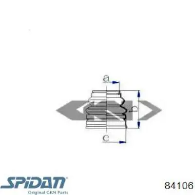 Пыльник рулевой рейки 84106 GKN-Spidan