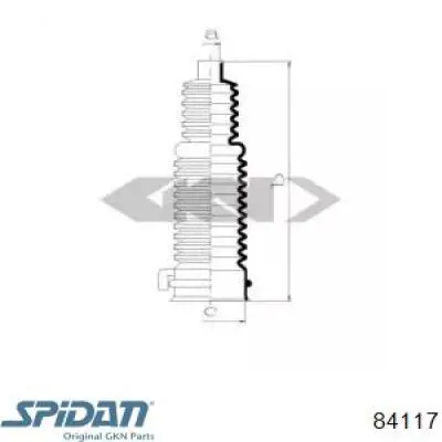 Пыльник рулевой рейки 84117 GKN-Spidan