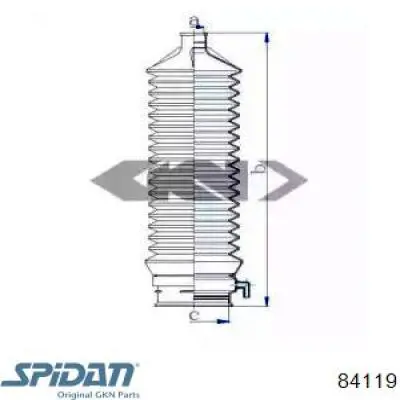 Купить 84119 GKN-Spidan Чехол рулевого механизма