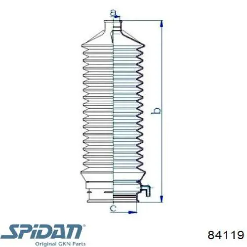 Пыльник тяги GKN-Spidan 84119 цена, от 20.30 USD