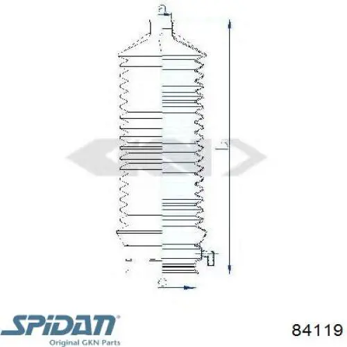 Купить 0084119 GKN-Spidan Чехол рулевого механизма
