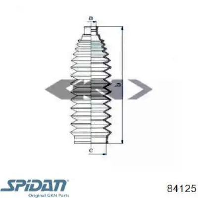 Пыльник рулевой рейки 84125 GKN-Spidan