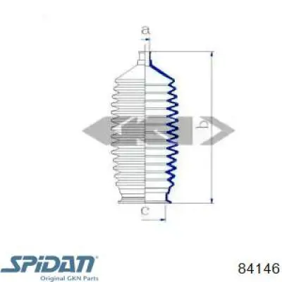 Пыльник рулевого механизма (рейки) левый 84146 GKN-Spidan