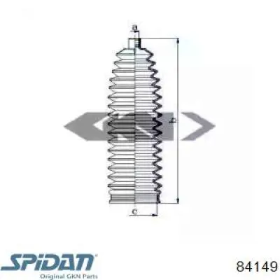 84149 GKN-Spidan bota de proteção do mecanismo de direção (de cremalheira)