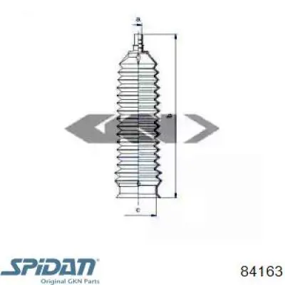 84163 GKN-Spidan bota de proteção do mecanismo de direção (de cremalheira)