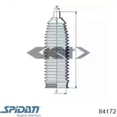 Пыльник рулевой рейки 84172 GKN-Spidan