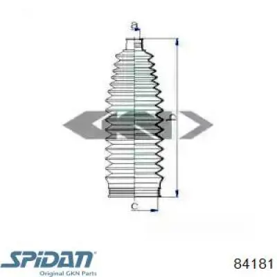 Пыльник рулевой рейки 84181 GKN-Spidan