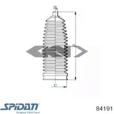 Пыльник рулевой рейки 84191 GKN-Spidan