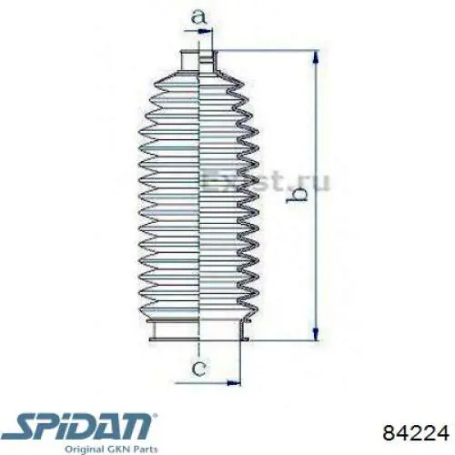 Пыльник рулевой рейки 84224 GKN-Spidan