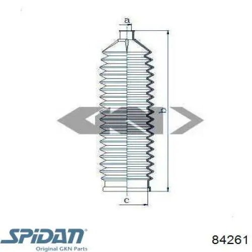 Пыльник рулевой рейки 84261 GKN-Spidan