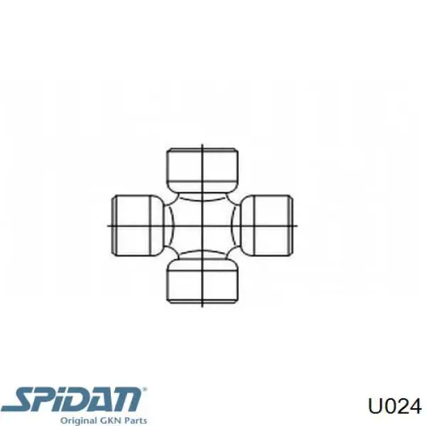 Cruceta de árbol de cardán trasero U024 GKN-Spidan