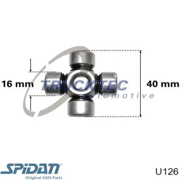 Крестовина рулевого механизма U126 GKN-Spidan