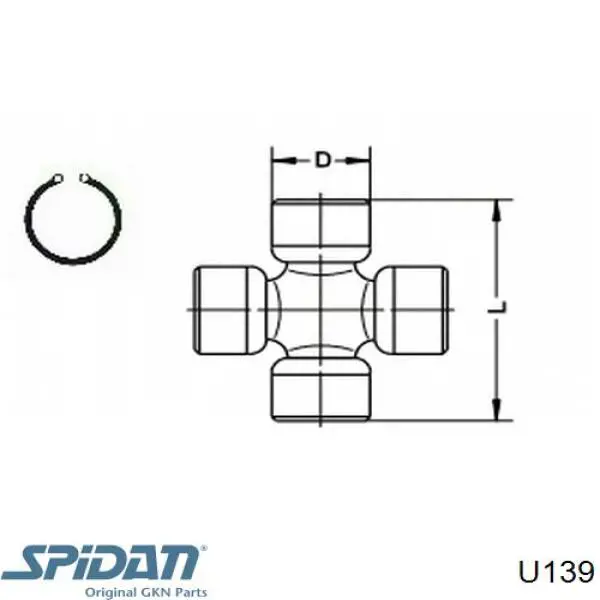 U139 GKN-Spidan Крестовина карданного вала