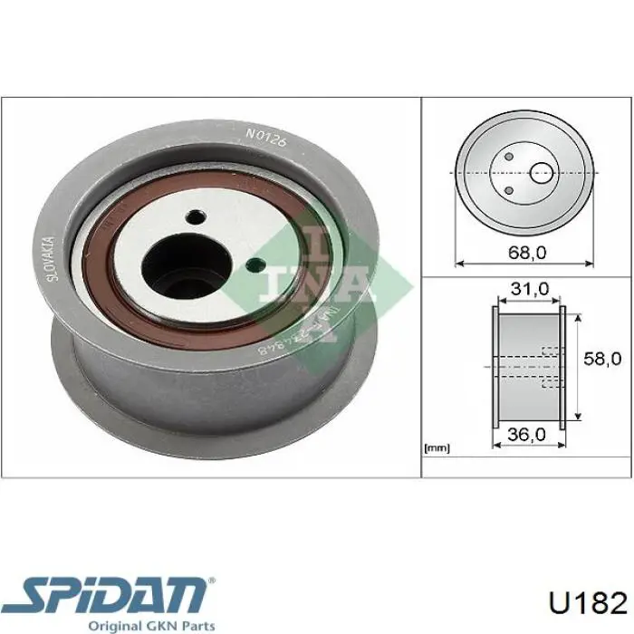 Крестовина карданного вала заднего U182 GKN-Spidan