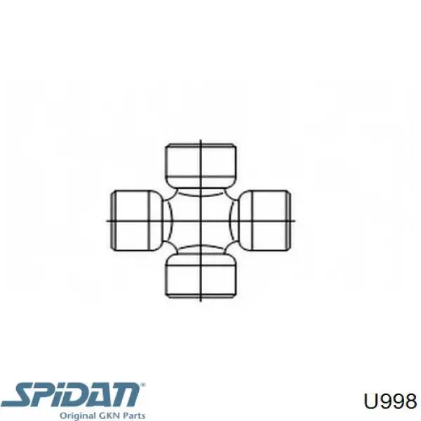 Крестовина заднего карданного вала  GKN-Spidan U998 цена, от 58.79 USD