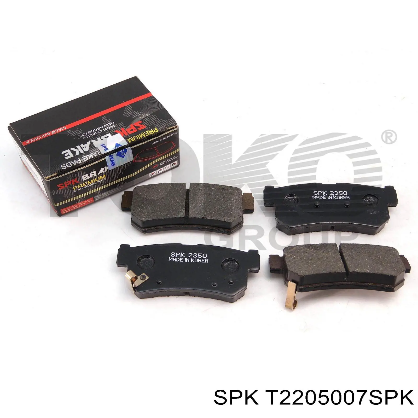 Колодки тормозные задние дисковые SPK T2205007SPK