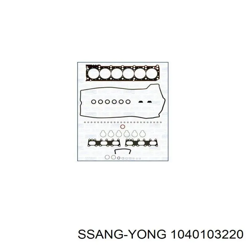 Верхний комплект прокладок двигателя 1040103220 Ssang Yong