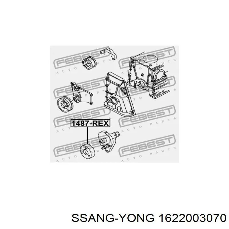 Натяжной ролик Ssang Yong 1622003070 цена, от 26.40 USD